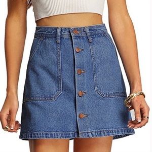 Yimeixuan Button Up Jean Skirt